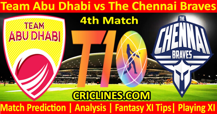 Today Match Prediction-TAB vs TCB-Dream11-Abu Dhabi T10 League-2023-4th Match-Who Will Win
