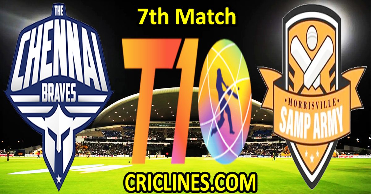 Today Match Prediction-The Chennai Braves vs Morrisville Samp Army-Dream11-Abu Dhabi T10 League-2023-7th Match-Who Will Win