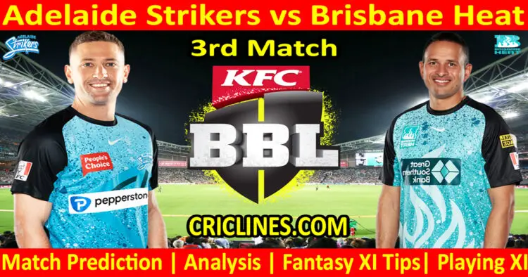 Today Match Prediction-ADS vs BBH-Dream11-BBL T20 2023-24-3rd Match-Who Will Win
