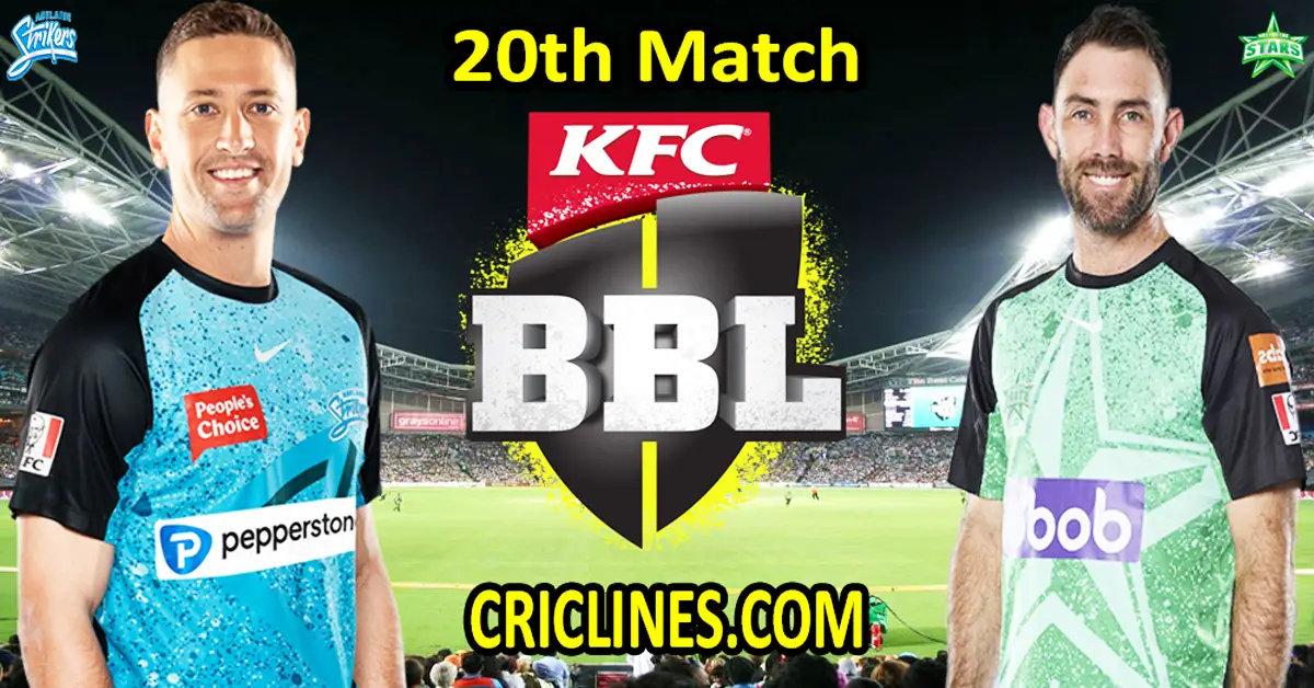 Today Match Prediction-Adelaide Strikers vs Melbourne Stars-Dream11-BBL T20 2023-24-20th Match-Who Will Win