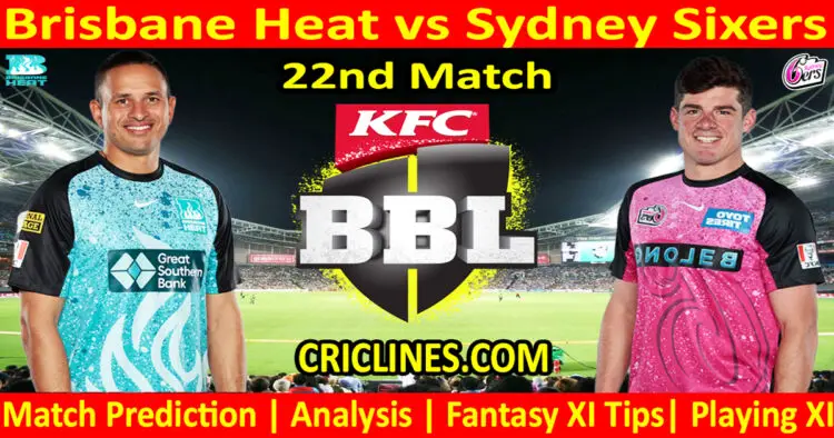 Today Match Prediction-BBH vs SYS-Dream11-BBL T20 2023-24-22nd Match-Who Will Win