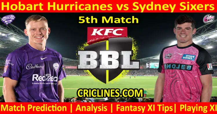 Today Match Prediction-HBH vs SYS-Dream11-BBL T20 2023-24-5th Match-Who Will Win