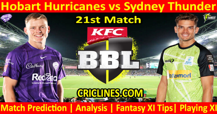 Today Match Prediction-HBH vs SYT-Dream11-BBL T20 2023-24-21st Match-Who Will Win