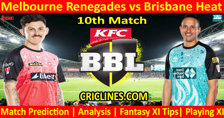 Today Match Prediction-MLR vs BBH-Dream11-BBL T20 2023-24-10th Match-Who Will Win