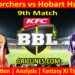 Today Match Prediction-PRS vs HBH-Dream11-BBL T20 2023-24-9th Match-Who Will Win
