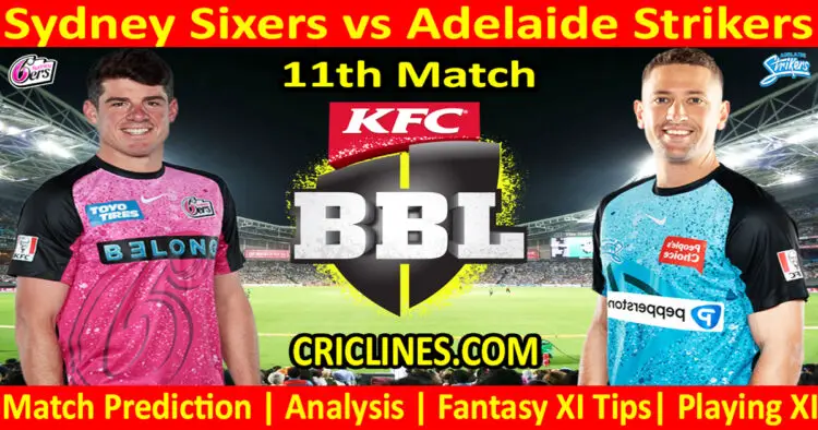 Today Match Prediction-SYS vs ADS-Dream11-BBL T20 2023-24-11th Match-Who Will Win