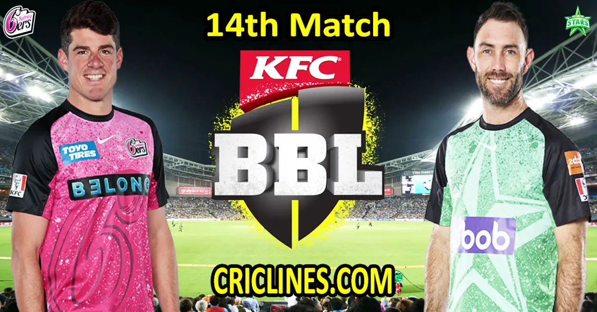 Today Match Prediction-Sydney Sixers vs Melbourne Stars-Dream11-BBL T20 2023-24-14th Match-Who Will Win