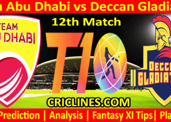 Today Match Prediction-TAD vs DGS-Dream11-Abu Dhabi T10 League-2023-12th Match-Who Will Win