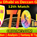 Today Match Prediction-TAD vs DGS-Dream11-Abu Dhabi T10 League-2023-12th Match-Who Will Win