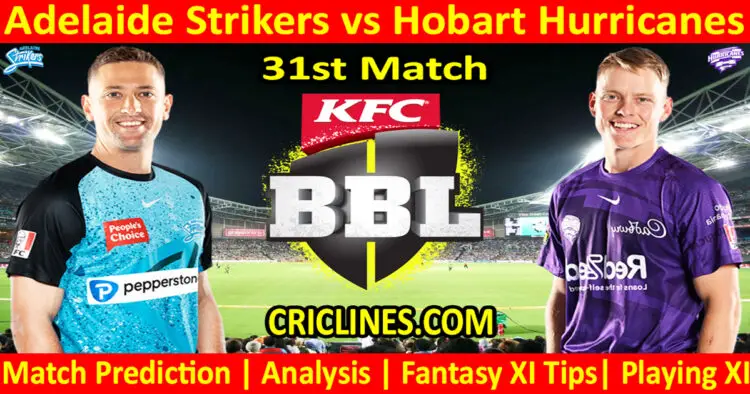 Today Match Prediction-ADS vs HBH-Dream11-BBL T20 2023-24-31st Match-Who Will Win