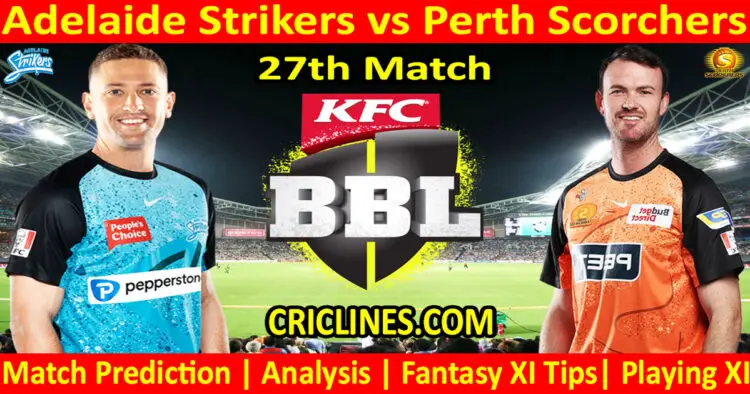 Today Match Prediction-ADS vs PRS-Dream11-BBL T20 2023-24-27th Match-Who Will Win