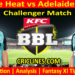 Today Match Prediction-BBH vs ADS-Dream11-BBL T20 2023-24-Challenger Match-Who Will Win