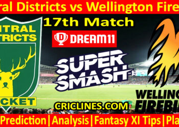 Today Match Prediction-CD vs WF-Dream11-Super Smash T20 2023-24-17th Match-Who Will Win