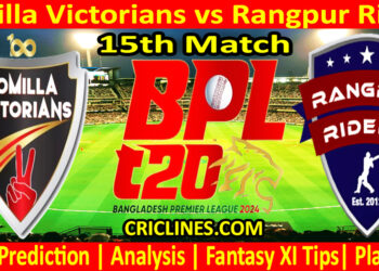 Today Match Prediction-COV vs RR-Dream11-BPL T20-2024-15th Match-Who Will Win