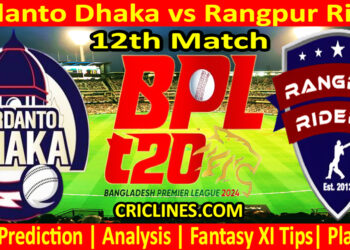 Today Match Prediction-DD vs RR-Dream11-BPL T20-2024-12th Match-Who Will Win