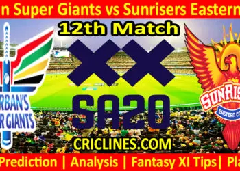 Today Match Prediction-DSG vs SEC-SA20 T20 2024-Dream11-12th Match-Who Will Win