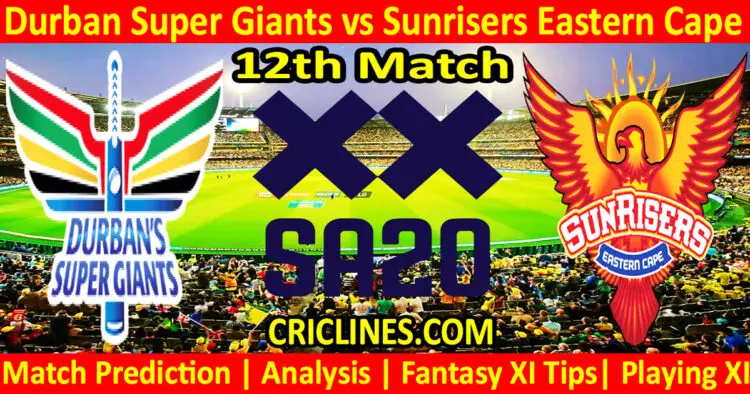 Today Match Prediction-DSG vs SEC-SA20 T20 2024-Dream11-12th Match-Who Will Win