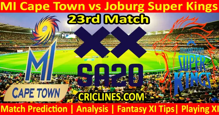 Today Match Prediction-MICT vs JSK-SA20 T20 2024-Dream11-23rd Match-Who Will Win