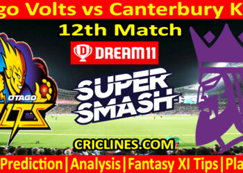 Today Match Prediction-OV vs CK-Dream11-Super Smash T20 2023-24-12th Match-Who Will Win
