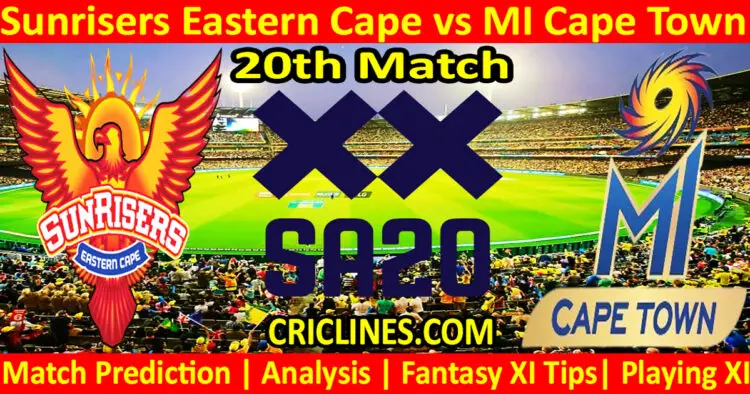 Today Match Prediction-SEC vs MICT-SA20 T20 2024-Dream11-20th Match-Who Will Win