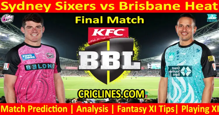 Today Match Prediction-SYS vs BBH-Dream11-BBL T20 2023-24-Final Match-Who Will Win