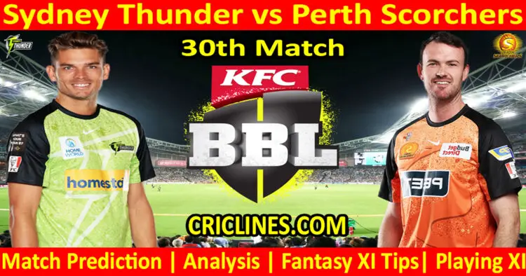 Today Match Prediction-SYT vs PRS-Dream11-BBL T20 2023-24-30th Match-Who Will Win