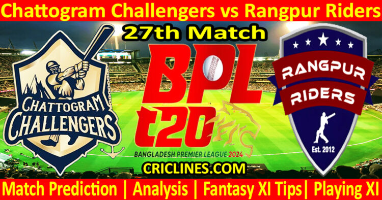 Today Match Prediction-CCS vs RR-Dream11-BPL T20-2024-27th Match-Who Will Win