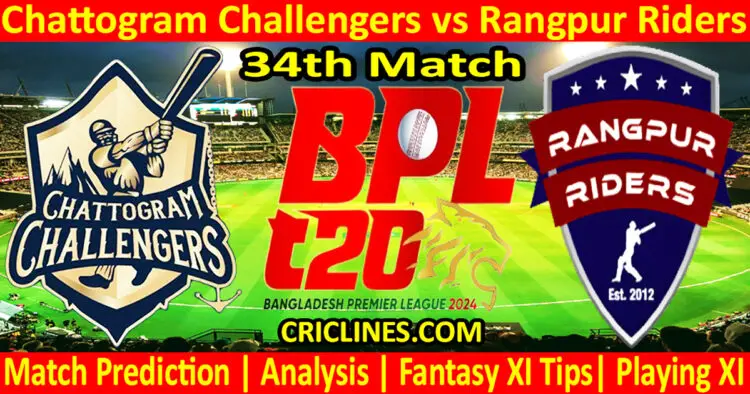 Today Match Prediction-CCS vs RR-Dream11-BPL T20-2024-34th Match-Who Will Win