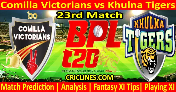 Today Match Prediction-COV vs KT-Dream11-BPL T20-2024-23rd Match-Who Will Win