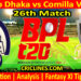 Today Match Prediction-DD vs COV-Dream11-BPL T20-2024-26th Match-Who Will Win