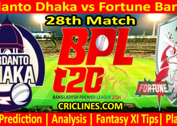Today Match Prediction-DD vs FB-Dream11-BPL T20-2024-28th Match-Who Will Win