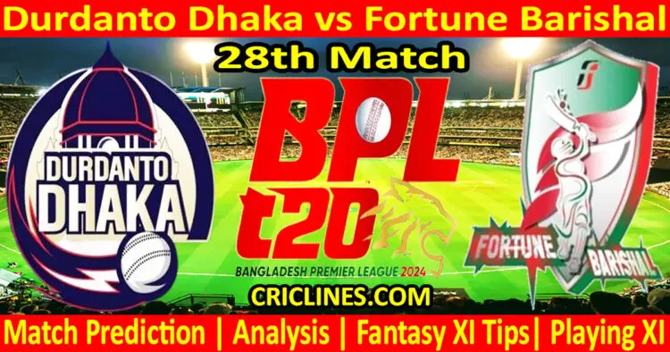 Today Match Prediction-DD vs FB-Dream11-BPL T20-2024-28th Match-Who Will Win