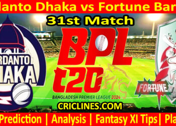 Today Match Prediction-DD vs FB-Dream11-BPL T20-2024-31st Match-Who Will Win