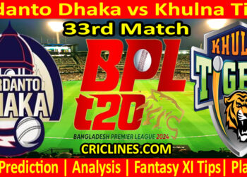 Today Match Prediction-DD vs KT-Dream11-BPL T20-2024-33rd Match-Who Will Win