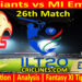 Today Match Prediction-GG vs MIE-IL T20 2024-26th Match-Who Will Win