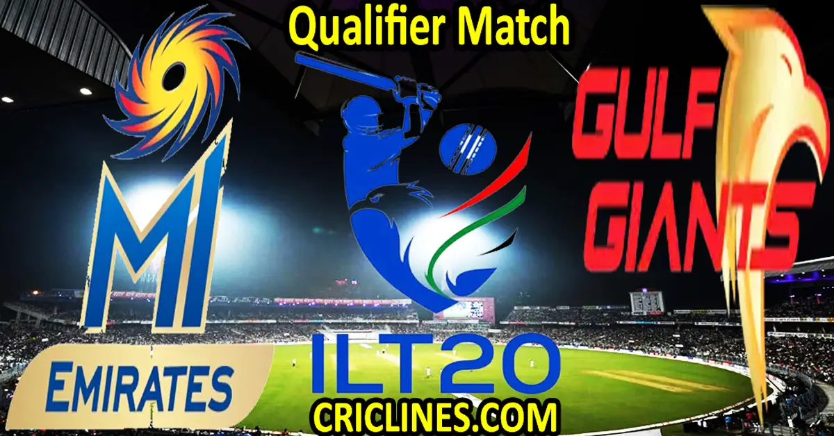 Today Match Prediction-MI Emirates vs Gulf Giants-IL T20 2024-Qualifier 1 Match-Who Will Win