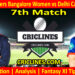 Today Match Prediction-RCBW vs DCW-WPL T20 2024-7th Match-Dream11-Who Will Win
