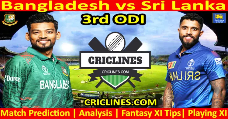Today Match Prediction-BAN vs SL-Dream11-3rd ODI-2024-Who Will Win