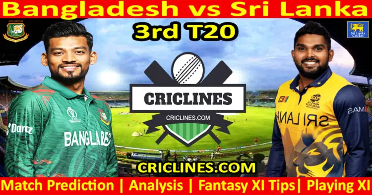 Today Match Prediction-BAN vs SL-Dream11-3rd T20-2024-Who Will Win