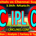 Today Match Prediction-DC vs CSK-IPL Match Today 2024-13th Match-Venue Details-Dream11-Toss Update-Who Will Win
