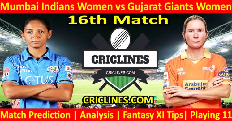 Today Match Prediction-MIW vs GGW-WPL T20 2024-16th Match-Dream11-Who Will Win
