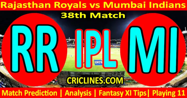 Today Match Prediction-RR vs MI-IPL Match Today 2024-38th Match-Venue Details-Dream11-Toss Update-Who Will Win