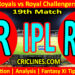 Today Match Prediction-RR vs RCB-IPL Match Today 2024-19th Match-Venue Details-Dream11-Toss Update-Who Will Win