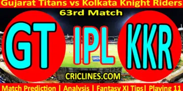 Today Match Prediction-GT vs KKR-IPL Match Today 2024-63rd Match-Venue Details-Dream11-Toss Update-Who Will Win