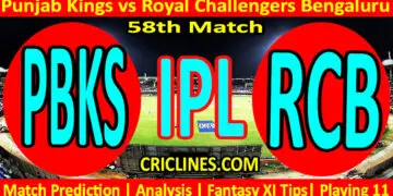 Today Match Prediction-PBKS vs RCB-IPL Match Today 2024-58th Match-Venue Details-Dream11-Toss Update-Who Will Win